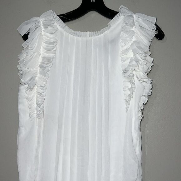 White House Black Market MICRO PLEATED SHELL - Picture 2 of 8